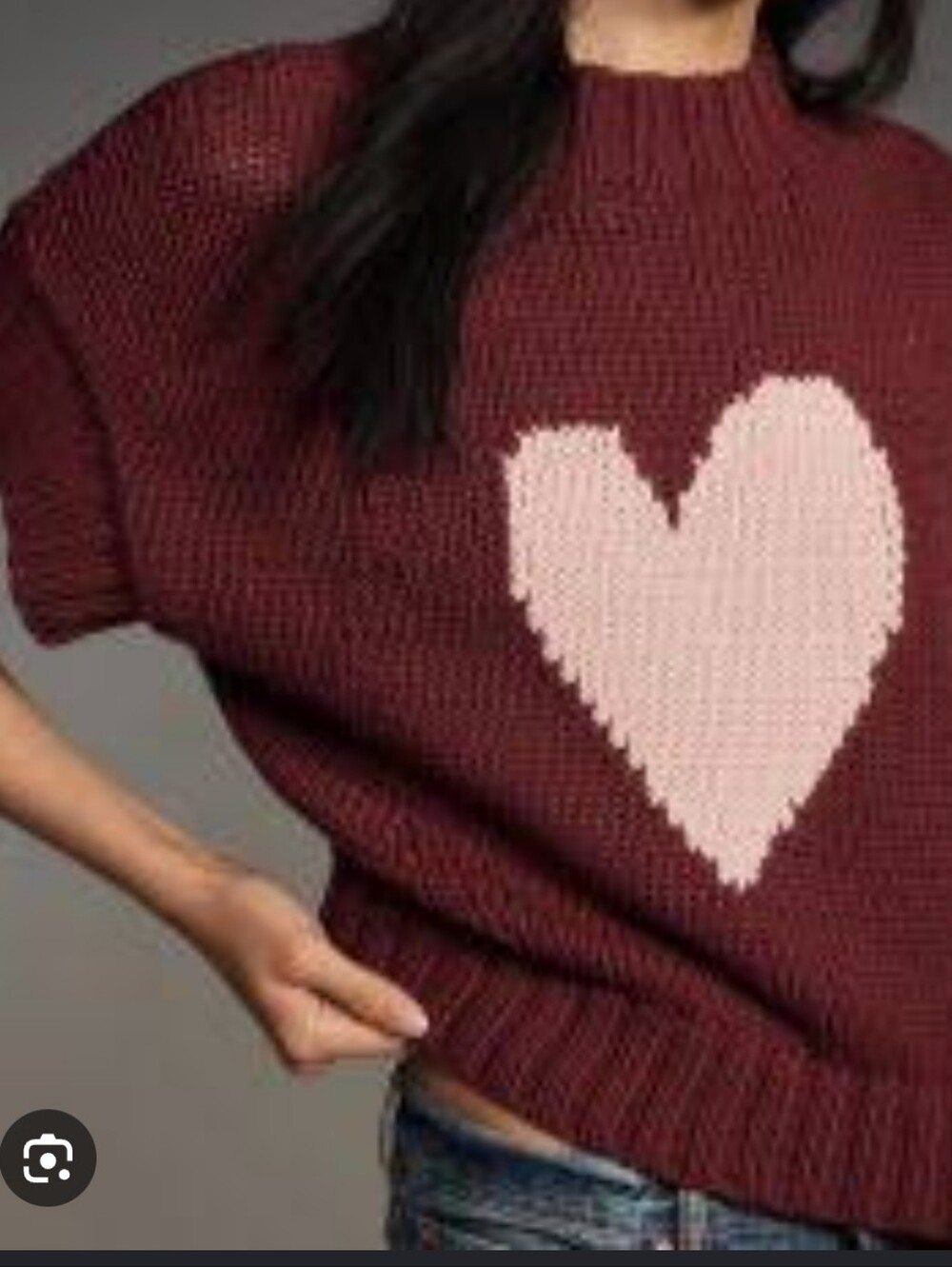 New Anthropologie Maeve Heart Sweater Small